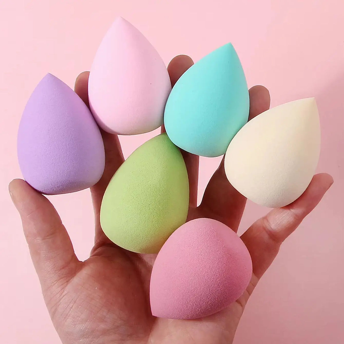 12PCS Multicolor Beauty Sponge Teardrop Makeup Sponge Soft Latex Free Foundation Blending Sponge Cosmetic Makeup Applicator Tool Vue