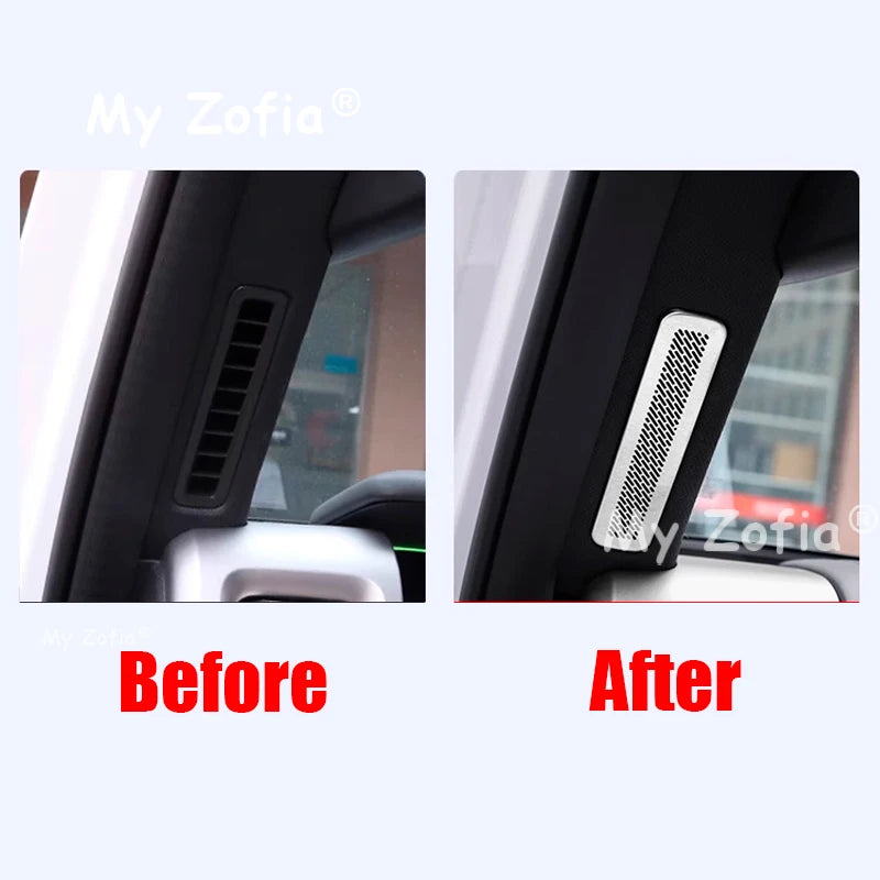 Chery iCAR V23 Speaker Trim Cover – Stainless Steel 2025–2026 Interior Trim Cover Vue