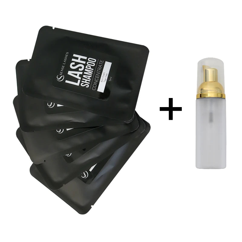 Sense Lashes Lash Shampoo Concentrate – Eyelash Extensions Lash Extension Cleanser Vue shampoo with bottle