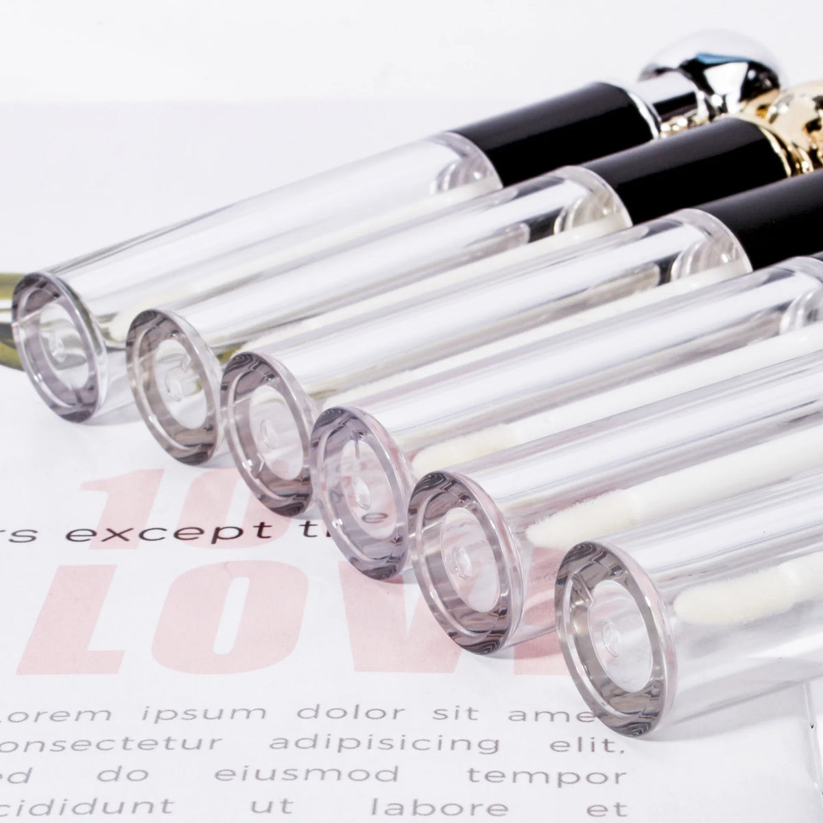 Custom Lip Gloss Tubes Unique Skull New Design Round Bottle Makeup Applicator Plastic Cosmetic Empty Lip Oil Package 50pcs Bulk Vue