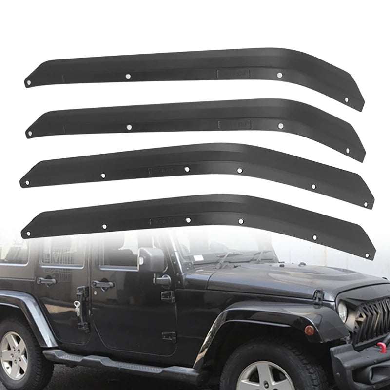 4pcs/set Car Front Rear Wheel Eyebrow Trim Mudguard for Jeep Wrangler JK 2007-2017 Vue