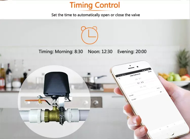 TYSH Tuya WiFi Automatic Gas Water Heater Valve Controller Smart Home Remote Control Manipulator Work With Alexa Google Home Vue