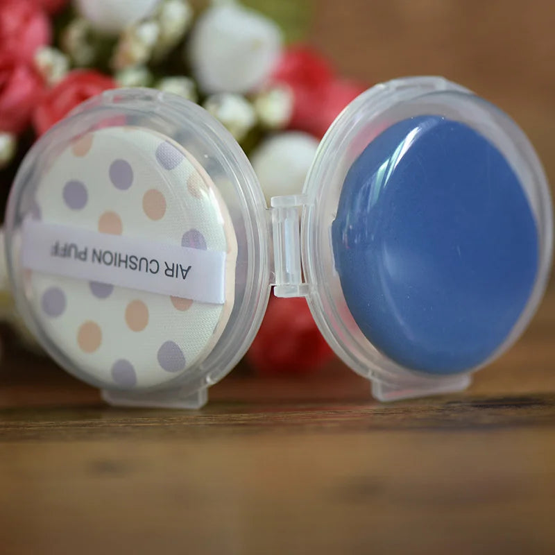 1/2pcs Clear Double-Layer Detachable Air Cushion Powder Puff Case Detachable Plastic Makeup Puff Storage Box With Dustproof Lid Vue