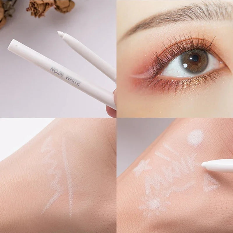 Matte Silkworm Eyeliner Pen Lasting Waterproof Not Blooming Shiny Quick Drying Eye Liner Gel Pen Brown Eye Shadow Pen Makeup Vue