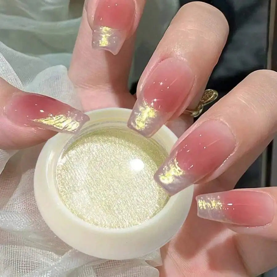 1pc Nail Powder Magic Mirror Powder Pearl Powder Holographic Gradient Aurora Nail Art Creation Summer Ins Style Y2K Vue