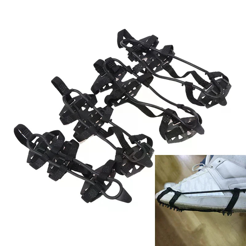 1 Pair M L 24 Teeth Anti-Slip Crampons Shoes Cover Ice Grips Spikes Non Slip Boot Chain for Hiking Ice Climbing Outdoor Vue