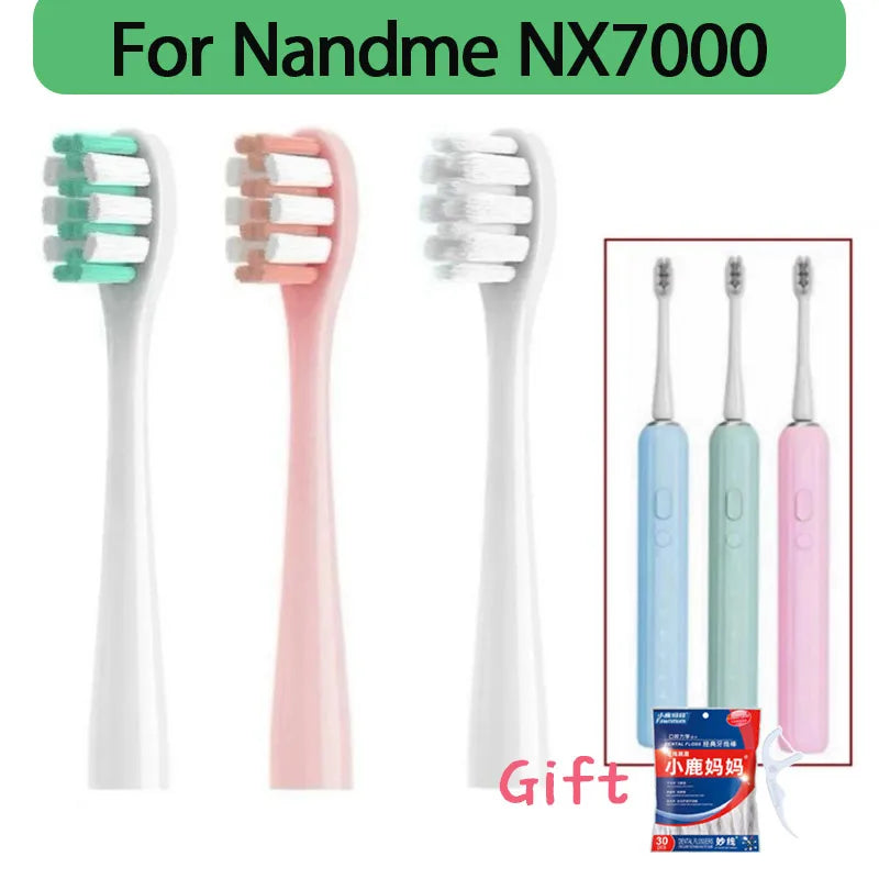 Replacement Toothbrush Head For Nandme NX7000 Sonic Electric Toothbrush Soft DuPont Bristle Tooth Brush Head 5/10/20PCS Vue