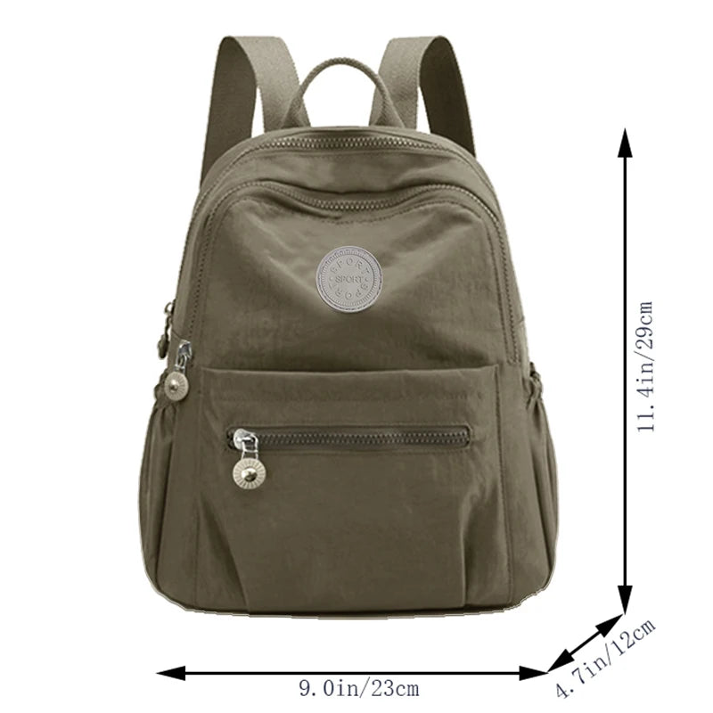 Daily Wear Simple Solid Tone Womens Backpack Fashion Lightweight