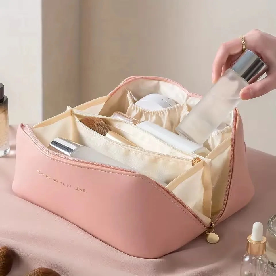 Makeup Organizer Female Toiletry Kit Bag PU Leather Portable Travel Toiletry Bag Women Cosmetic Bag Toiletries Organizer Vue