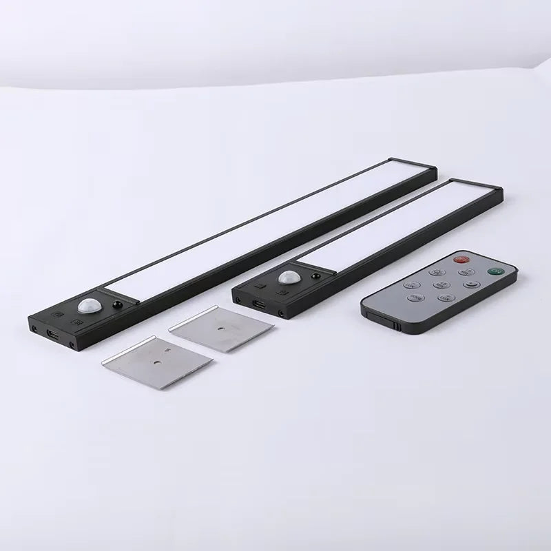 LED Motion Sensor Night Light 20/30cm Wireless Lamp with Type-C Charging Wall-Mounted Under Cabinet Light for Bedroom Kitchen Vue