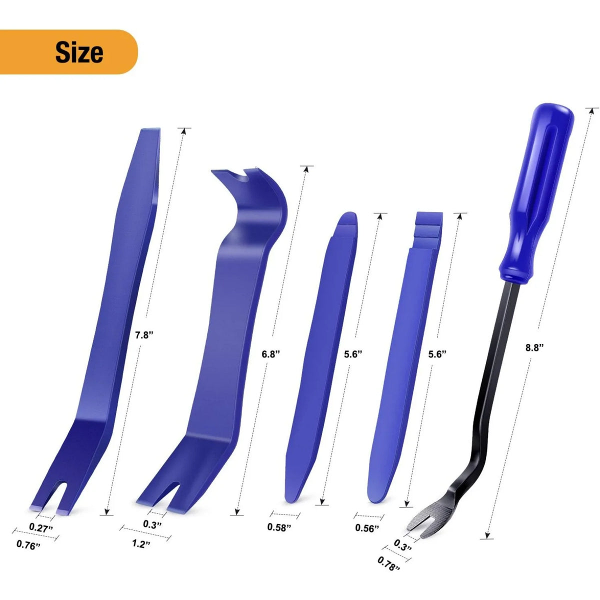 5-Piece Car Trim Removal Tool Kit – No-Scratch Pry Set Auto Trim Removal Kit Vue