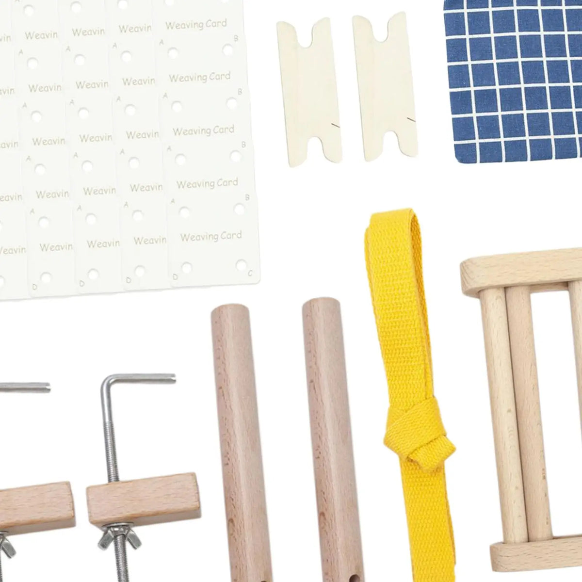 Warping Pegs And Clamp Handcraft Wood Craftsmanship Offering Easy And Wide Application For Weavers Strap Weaving Vue