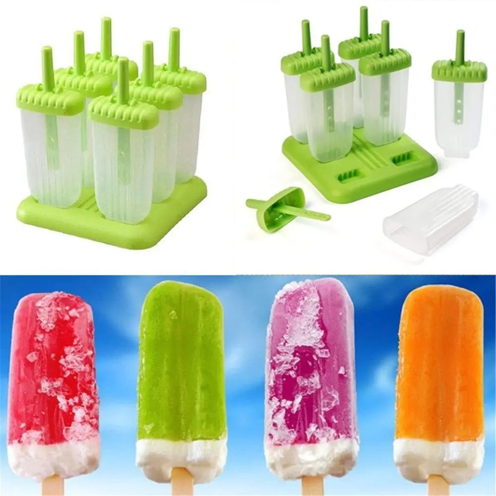 Reusable Ice Cream Molds Food Grade Plastic Easy Fall Off Popsicle