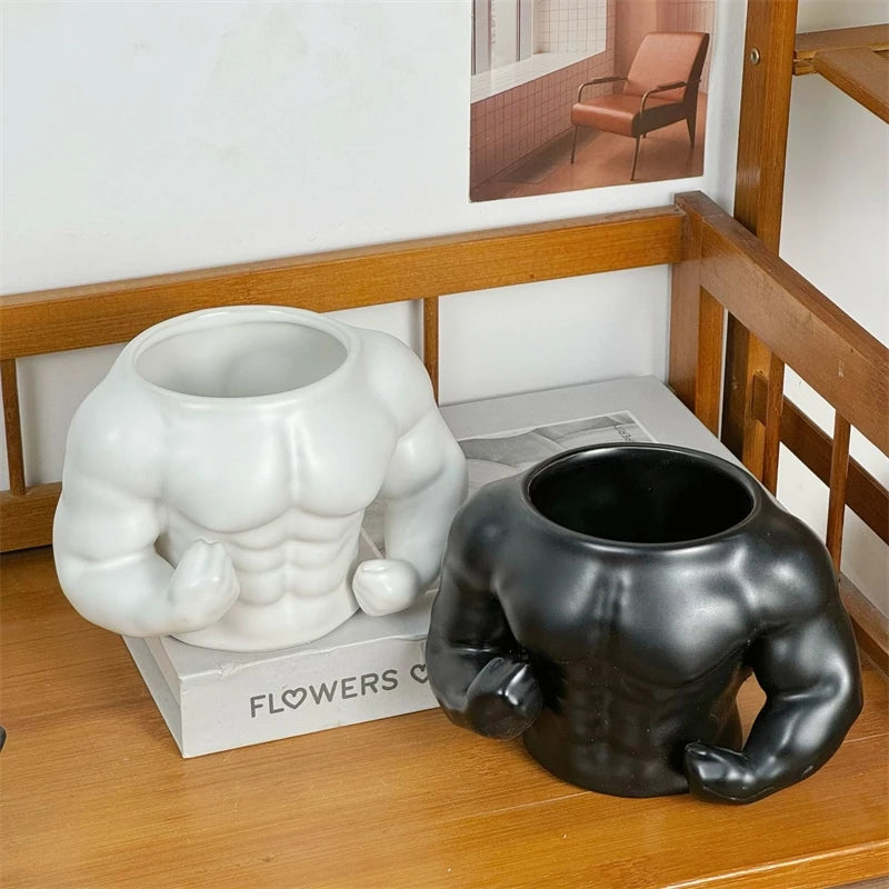 Boyfriend Muscle Ceramic Mug Funny Couples Coffee Cup Cute Quirky Gift For Teens Friends Birthday Gift Unique Home Office Desk Vue