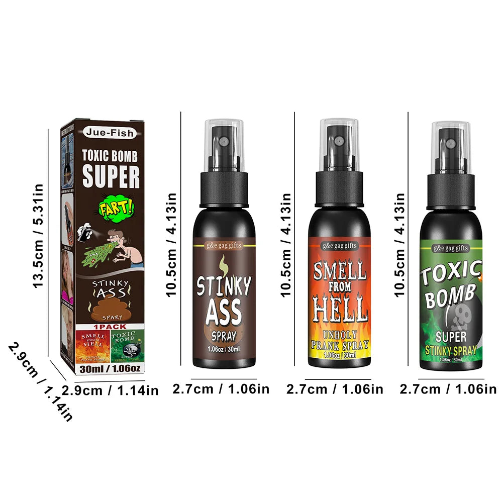 Liquid Fart Gag Prank Joke Spray Can Stink Bomb Smelly Stinky Gags 30ML Fart Spray Extra Strong Stink Prank Novel Funny Toys Vue