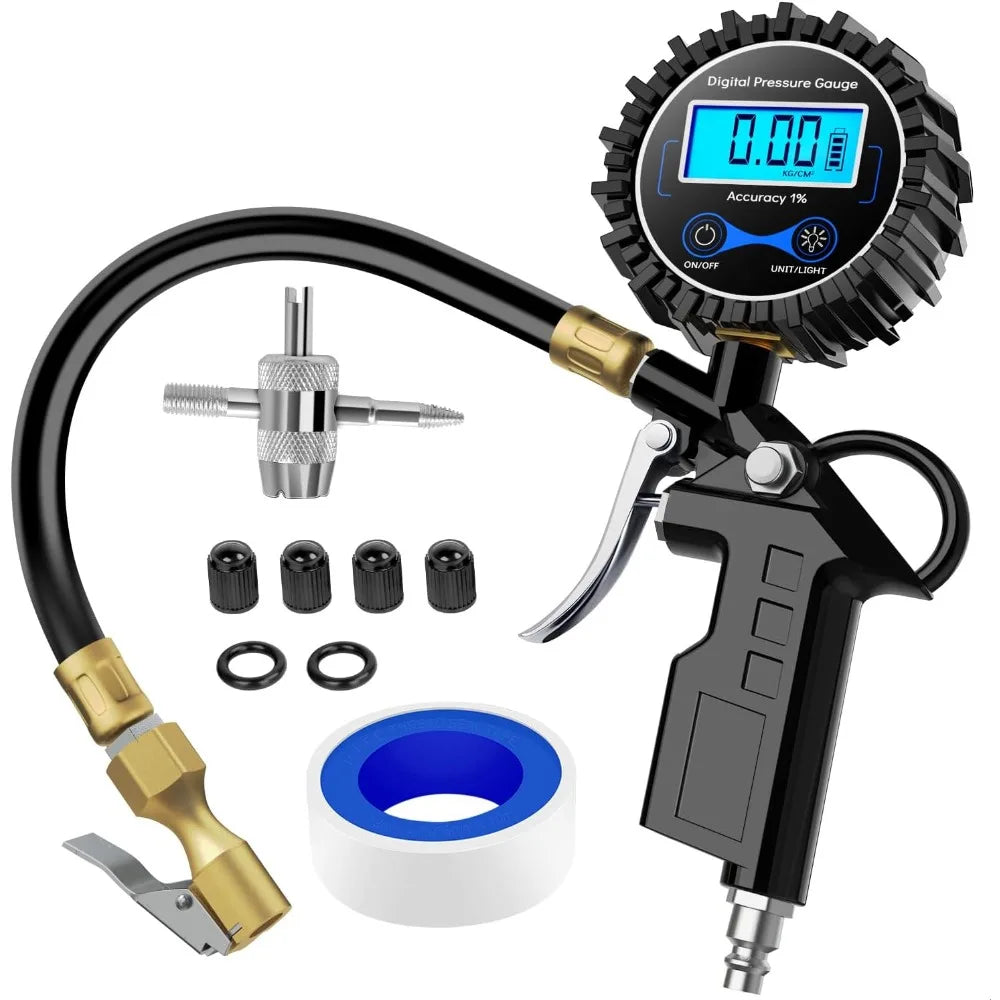 Nilight Digital Tire Inflator Pressure Gauge Pressure Monitoring Gauge Meter Tool Tires Manometer Inflation Gun Inspection Parts Vue Pressure Gauge United States