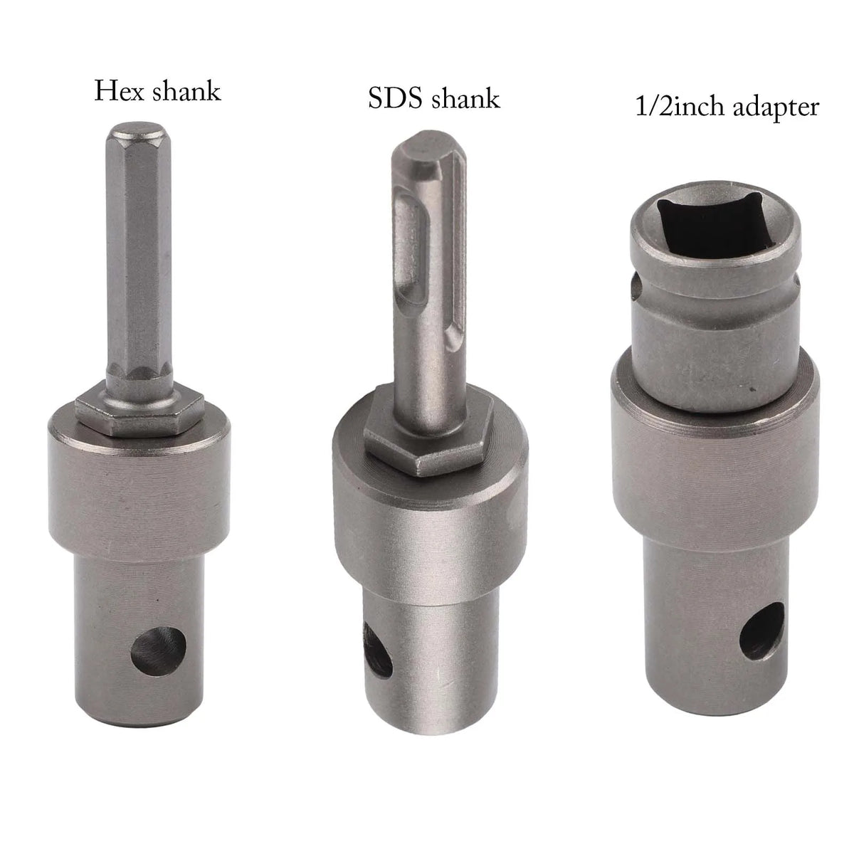 3-Piece Earth Auger Adapter Set – Hex, Round & 1/2" Drive Drill Adapter Set Vue China Mainland