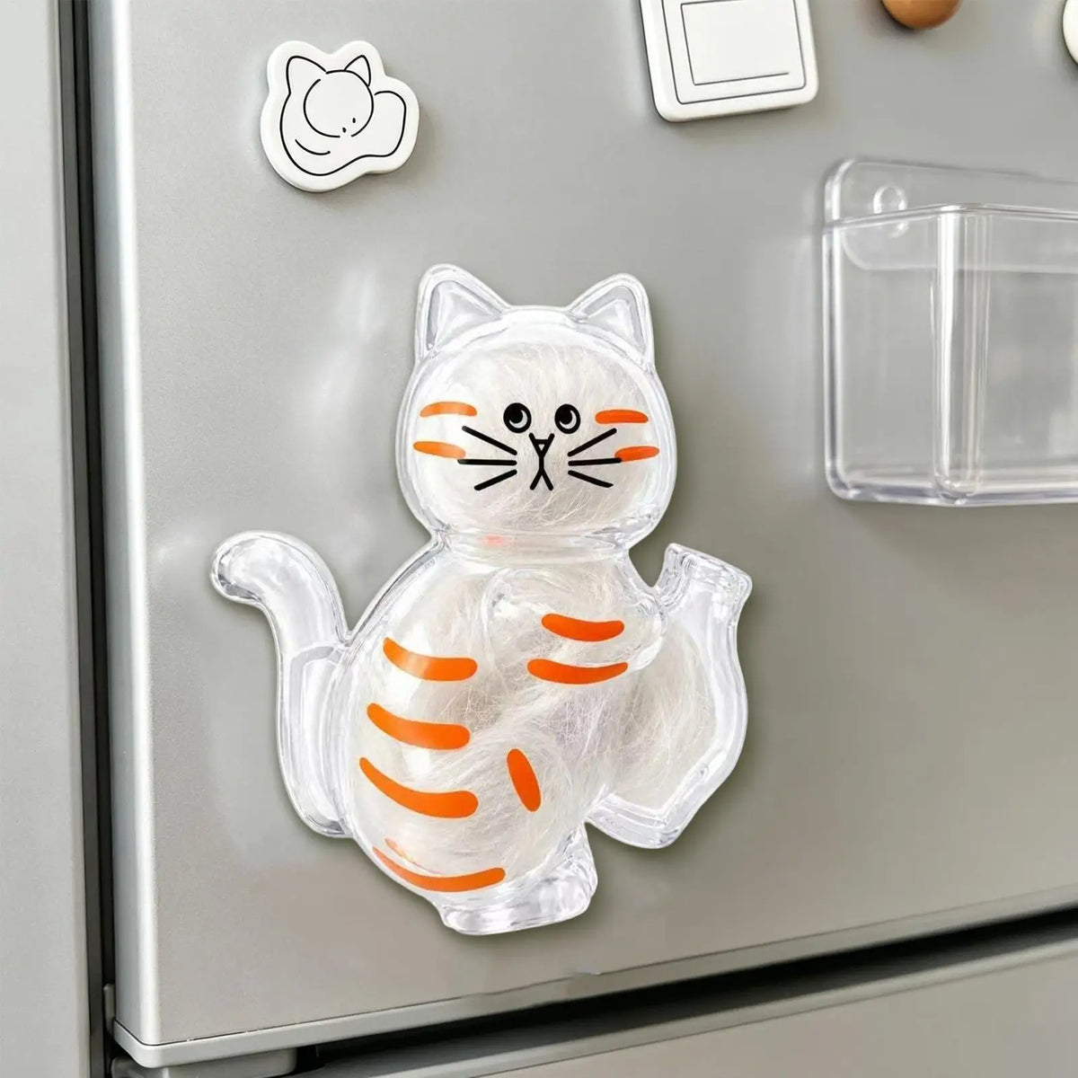 Transparent Magnetic Cat Hair Collector Case Pet Memorial Case Holder for School Dorm Commuting Apartment Friends Teens Vue