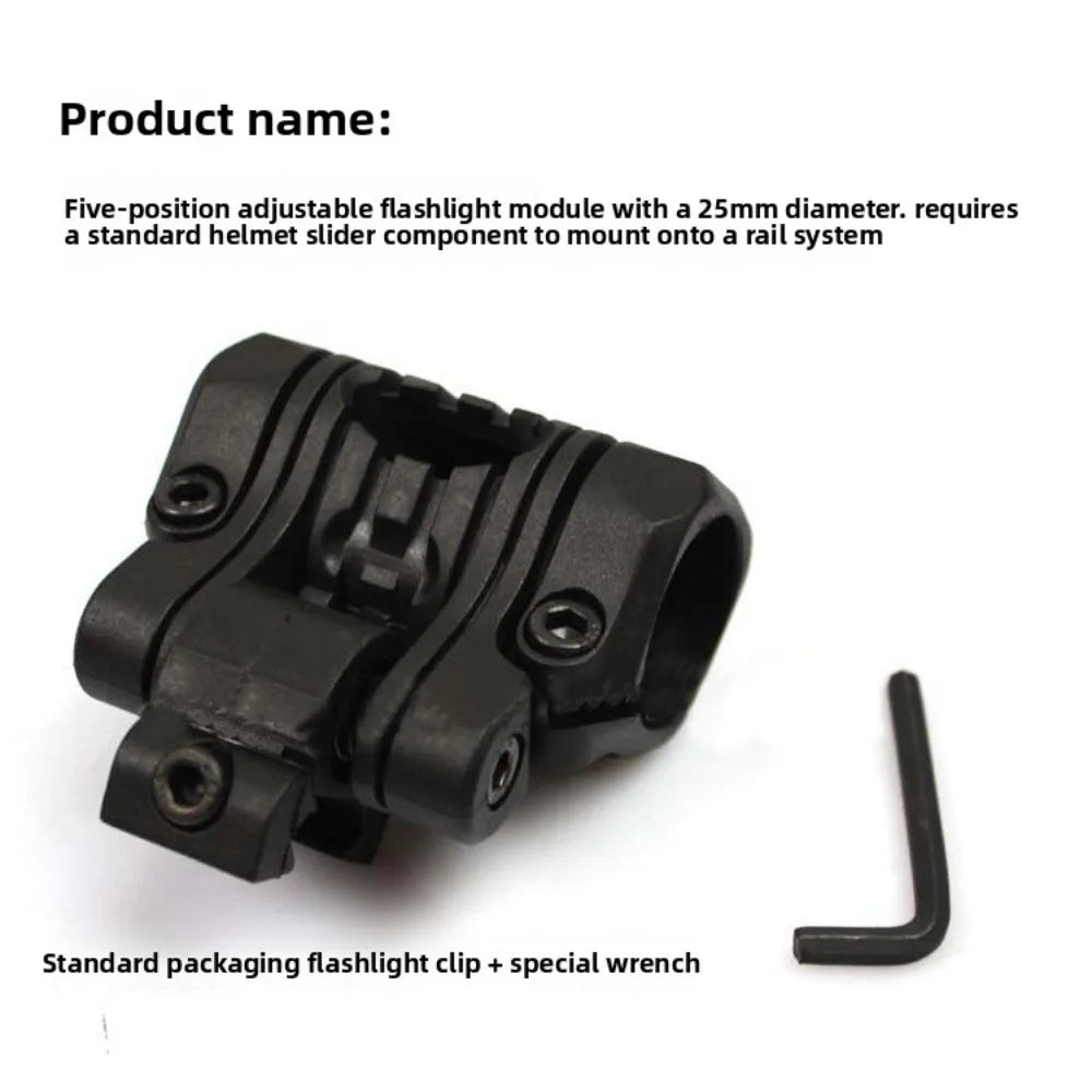 Tactical Helmet Plastic Nylon Guide Rail Flashlight Clamp Clamp Flashlight Fixing Bracket Fishbone Clamp Adjustable Sliding Vue