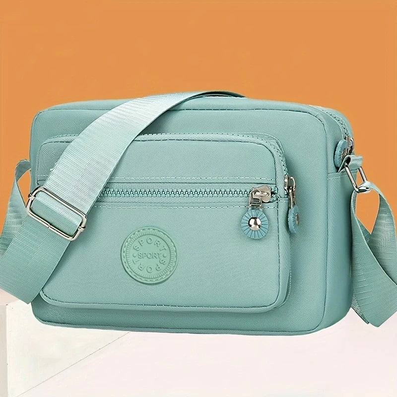 Women's Solid Multi-pocket Crossbody Bag Multi-functional Shoulder