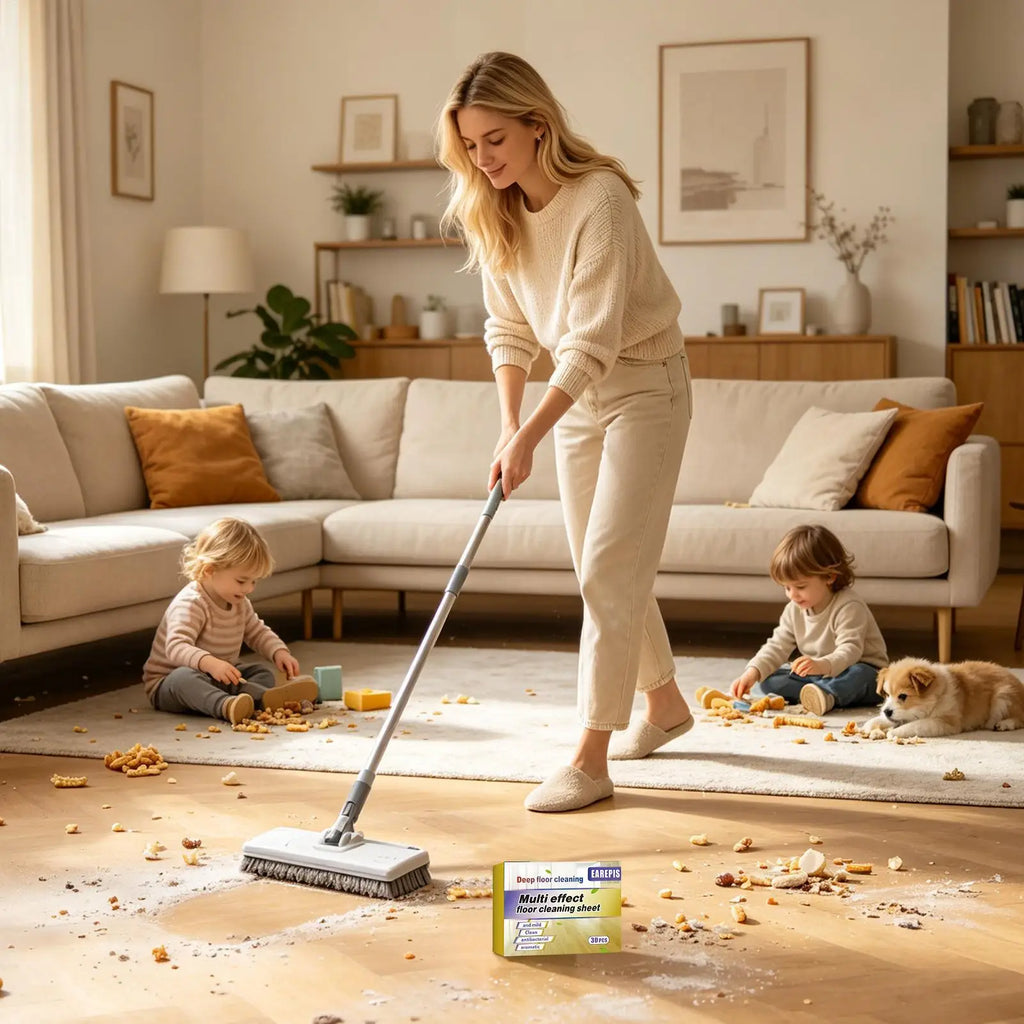 30Pcs/box Dissolvable Floor Cleaning Tablets Deep Clean Scented Powerful Sheets for Mopping Hard Floor Tile Kitchen Home Use Vue