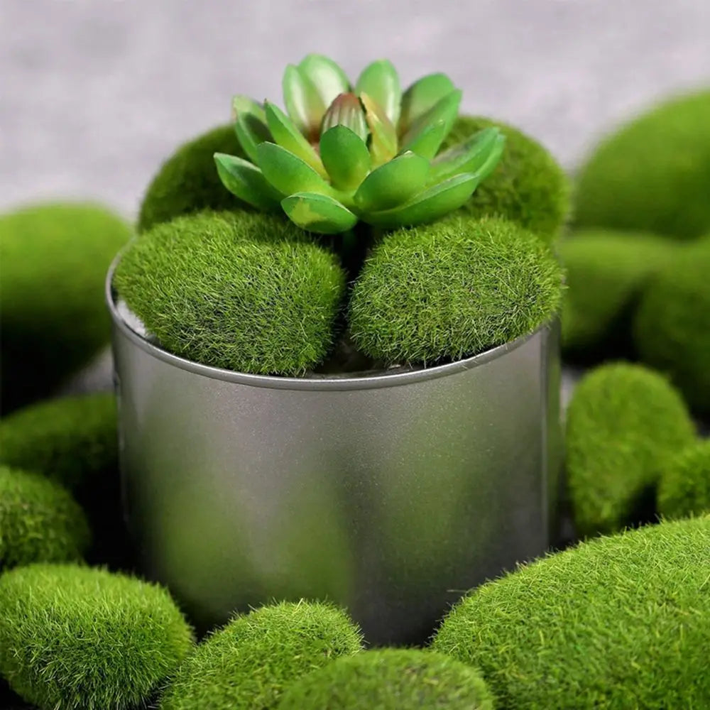 Diy Decoration Floral Arrangements Wall Decor Faux Green Moss Artificial Moss Rocks Simulation Plant Artificial Green Moss Ball Vue