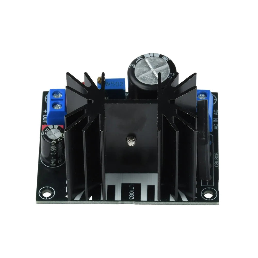 LM338T Linear Adjustable Voltage Regulator Module AC0-24V DC0-35V Input DC1.5-30V Output 5A Power Supply Board for Lab Test Vue