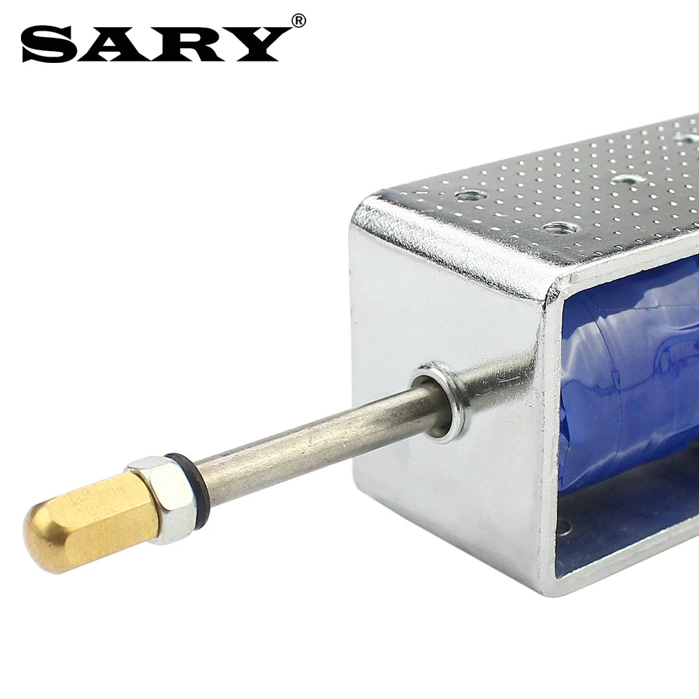 DC push-pull open frame electromagnet magnetic solenoid coil stroke 30mm electric lock magnetic lock Vue