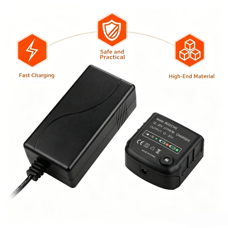 20V Lithium Battery Charger Portable Fast Charger Compatible with For Black & Decker 20V Lithium Batteries Replacement Charger Vue