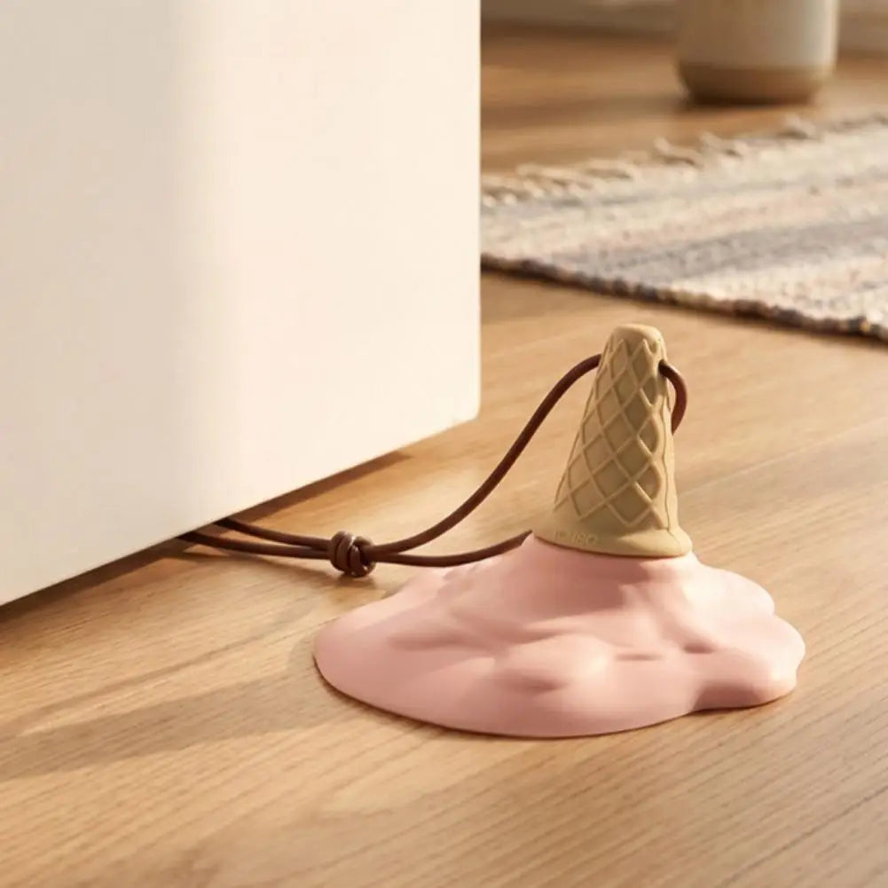 Creative Ice Cream Door Stopper Cute Detachable Doorstop Wall Protector Anti Collision Door Handle Buffer Pad Home Hardware Vue