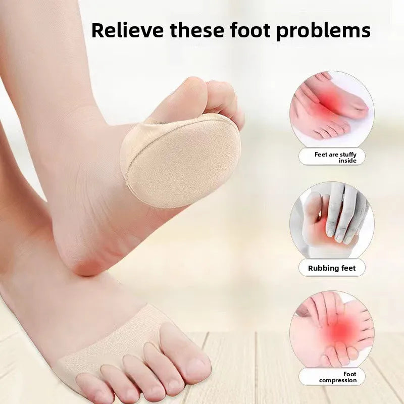 1 Practical Foot Pads in Black/beige, Breathable, Comfortable, and Non Slip, Suitable for High Heels and Shoe Invisible Socks Vue