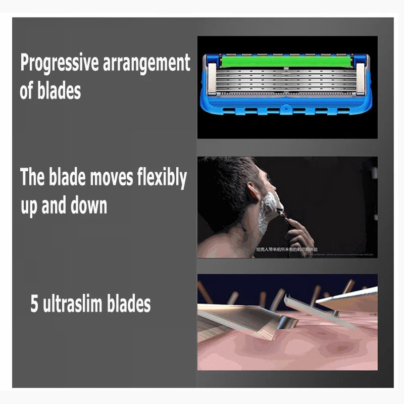 Gillette Fusion 5 Proglide Power Razor for Man Manual Shaver Flexball Beard Precision Clean Safety Straight Shaving Machine Vue