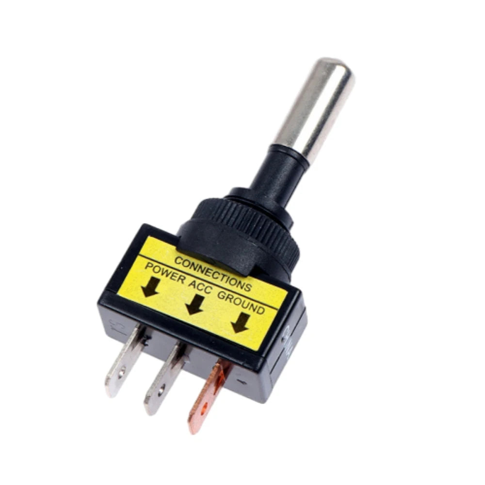 5PCS ASW-15D 12mm Automotive Toggle Switch LED Light Indicator SPST 2 Position 3Pin ON OFF DC12V Self-locking LED Switch Vue