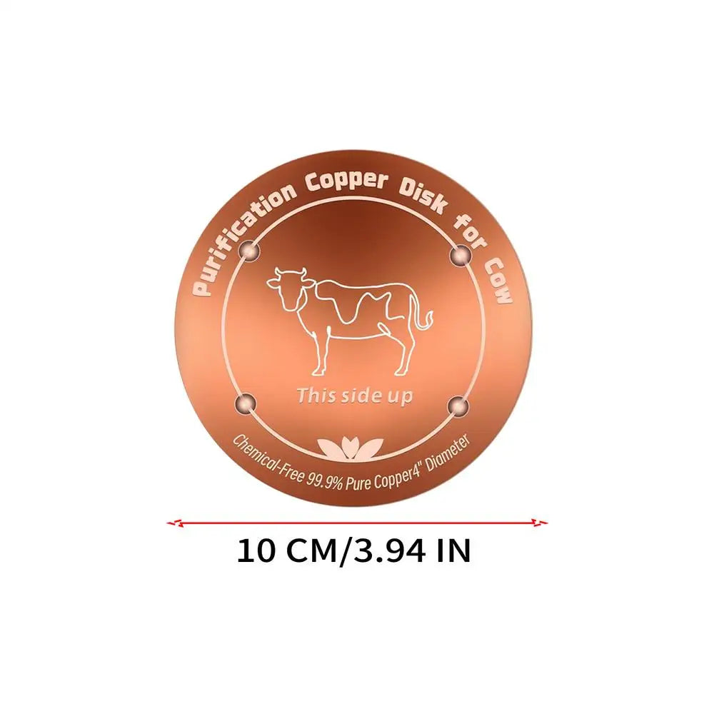 4 Inch Animal Copper Disc, Physical Safe Cleaning Purifier for Bird Baths, All-Season Pool Pond Cleaner for Farm Ranch Outdoor Vue A