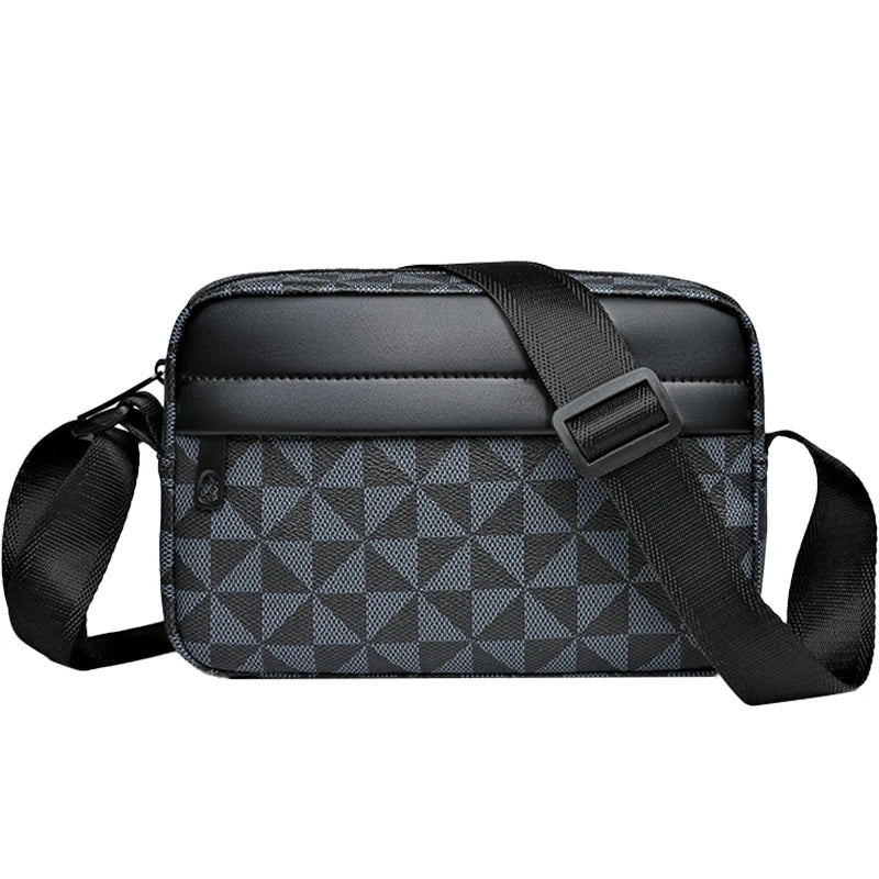 Top-quality Pu Leather Men Waist Packs Business Crossbody Bags Male Vue Bj8855 - Blackgrey
