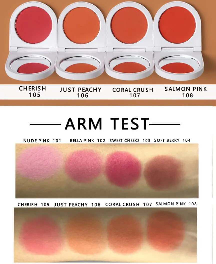 Makeup Blush Custom Logo Nourishing Facial Cheek Contour Peach Blusher Palette Women Matte Pressed Powder Cosmetics Bulk 5pcs Vue