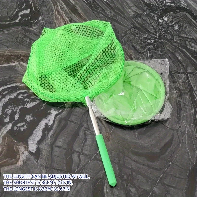 Retractable Fishing Net & Collapsible Bucket 2-Piece Set, Ideal for Catching Insects, Small Fish & Shrimp Outdoors Vue