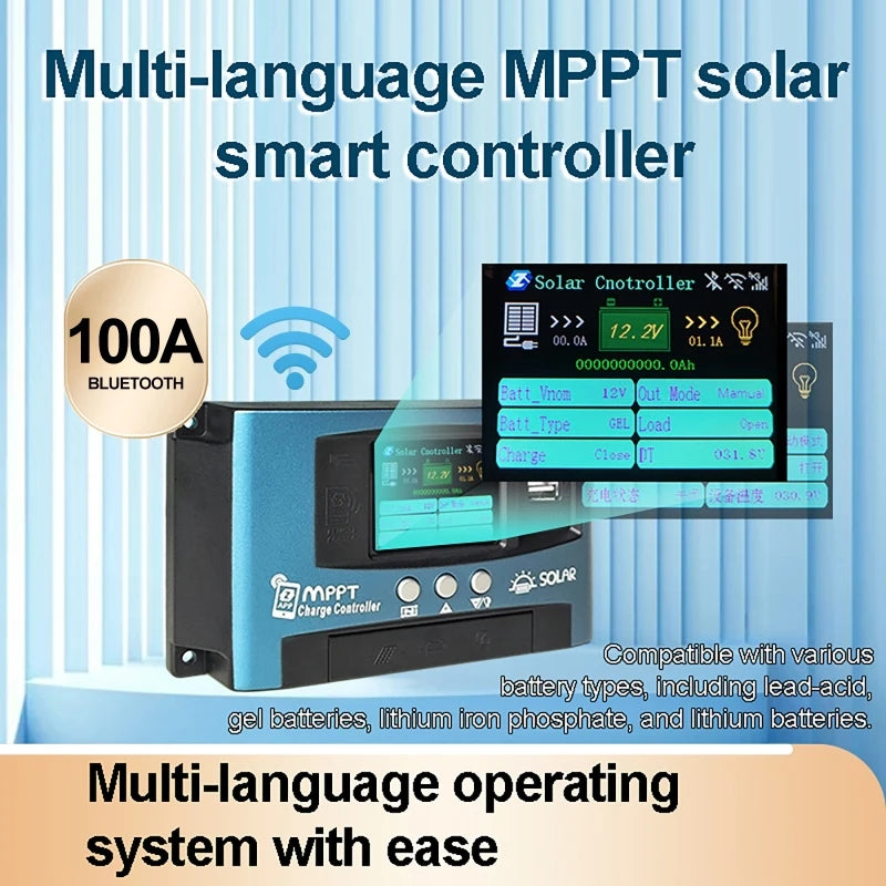 Dreamburgh 100A MPPT Solar Charge Controller | Bluetooth WiFi 12–60V MPPT Solar Controller Vue