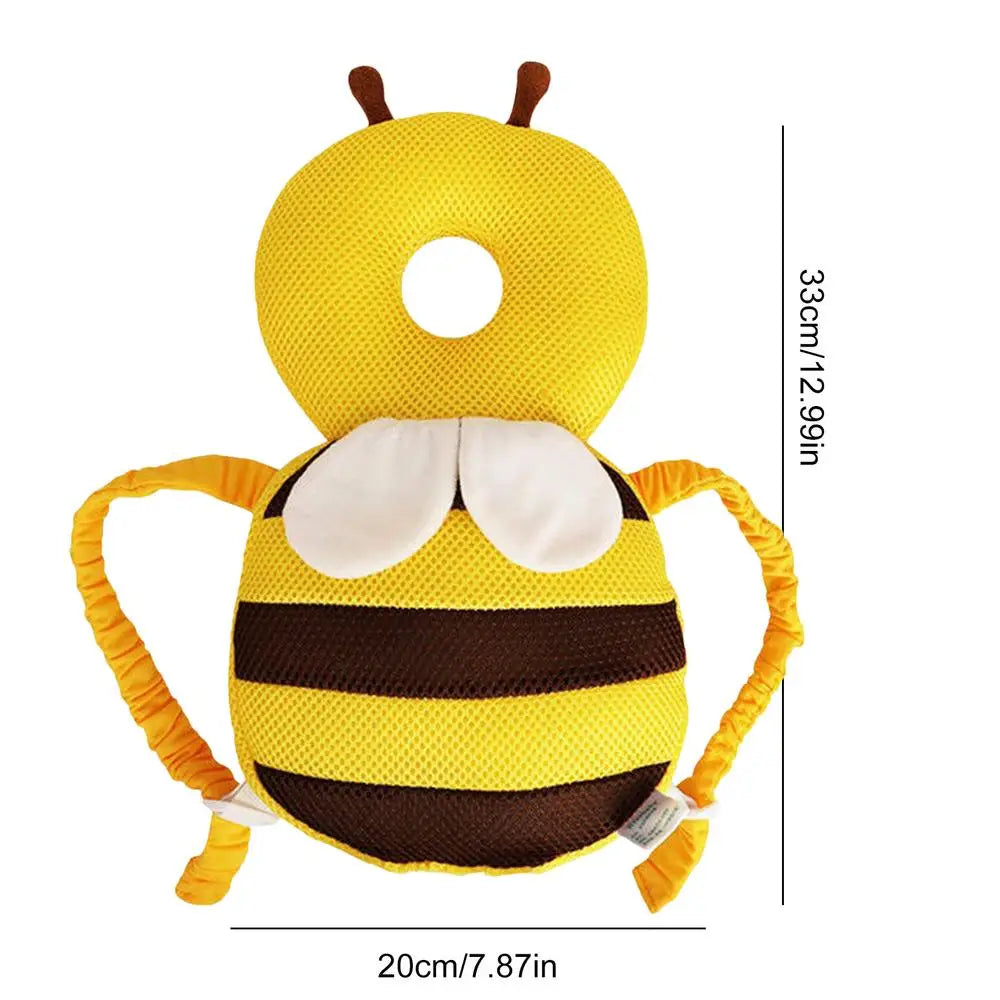 33x20cm Bee Shape Baby Head Protector Backpack Toddler Head Protection Breathable Walking Learning Accessory for Outdoor Use Vue A