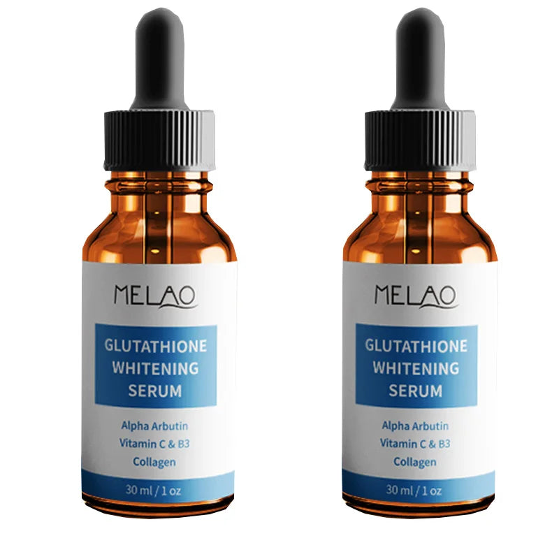 Glutathione Whitening Serum Fade Black Dark Spots Moisturizing Nourishing Reduce Wrinkles Brightening Facial Skin Care Essence Vue 30mlx2 pieces 30ml