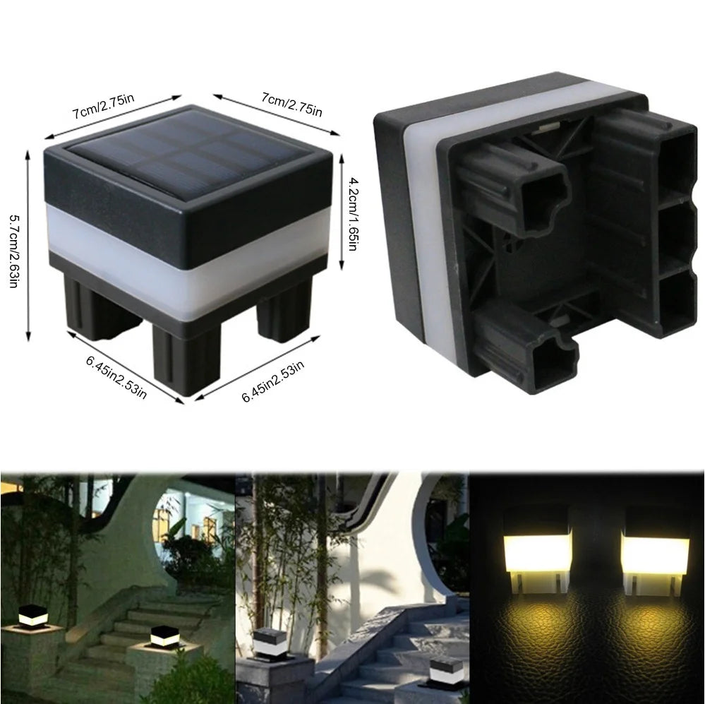 Solar Post Cap Light – Waterproof Outdoor LED Garden Lamp Solar Post Cap Light Vue C White Warm Light China Mainland