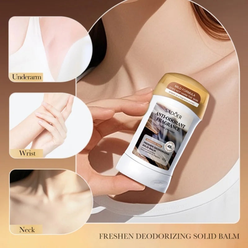 50g of Fresh Deodorant Solid Cream, Multiple Packaging Options, for Daily Use, Effectively Controls Underarm and Body Odor, Gentle Skin Care Formula, Suitable for Both Men and Women, Suitable for All Skin Types Vue