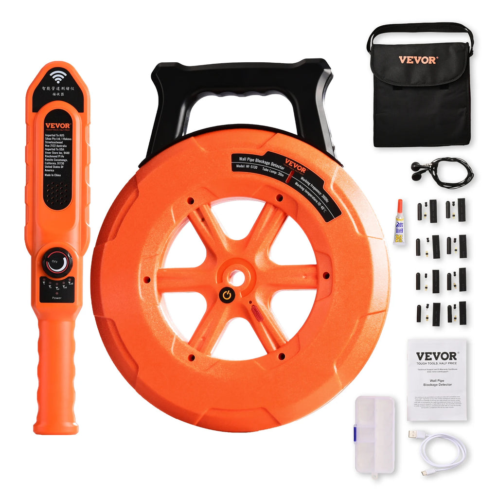 30M Underground Pipe Locator IP67 Waterproof Sewer Wall Scanner Pipe Locator Tool Vue