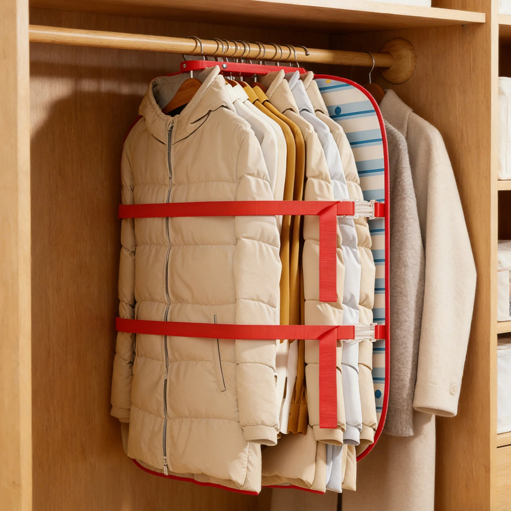 Clothes Compression Storage Board with Hook | Space-Saving Organizer Wardrobe Storage Board Vue