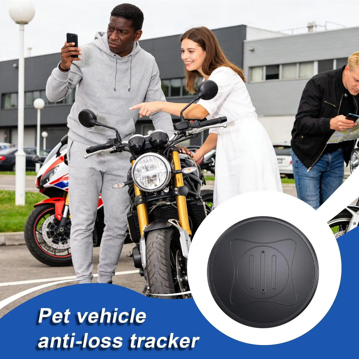 Magnetic Undetectable Anti Theft Real Time GPS Tracker Car Tracker for Pet Activity Auto Dog Cat Kids Seniors Family Travel Camp Vue