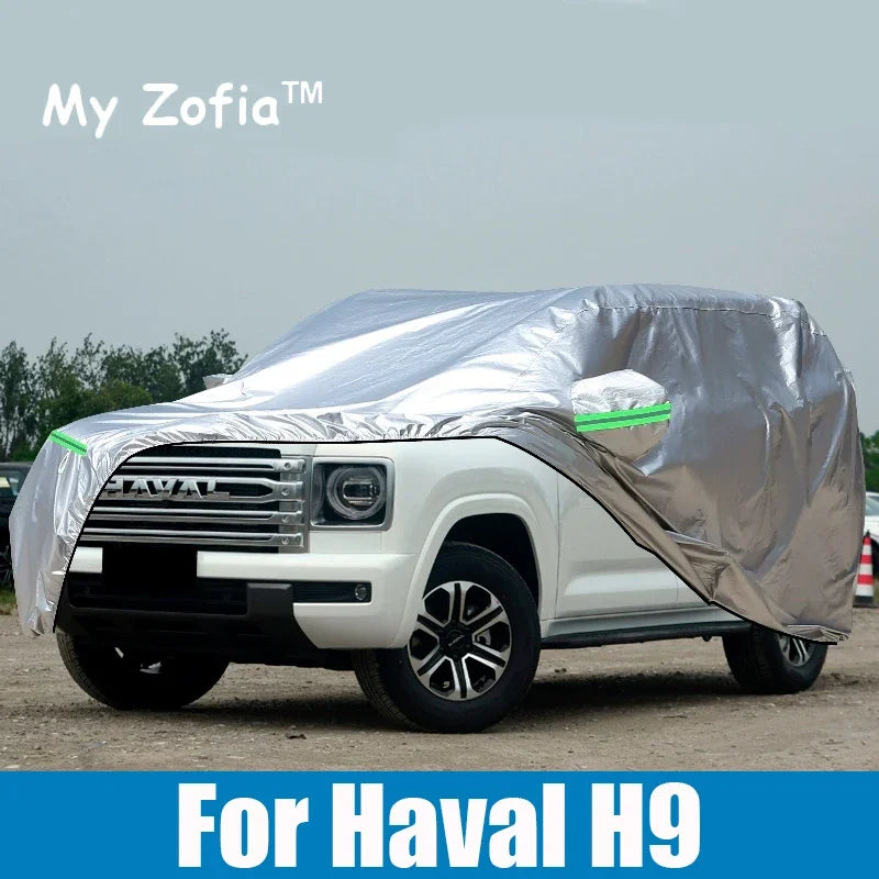 For Haval H9 2024 2025 New H9 Car Full Car Covers Outdoor Sun Anti UV Rain Snow Dust Protection Oxford Cloth Vue