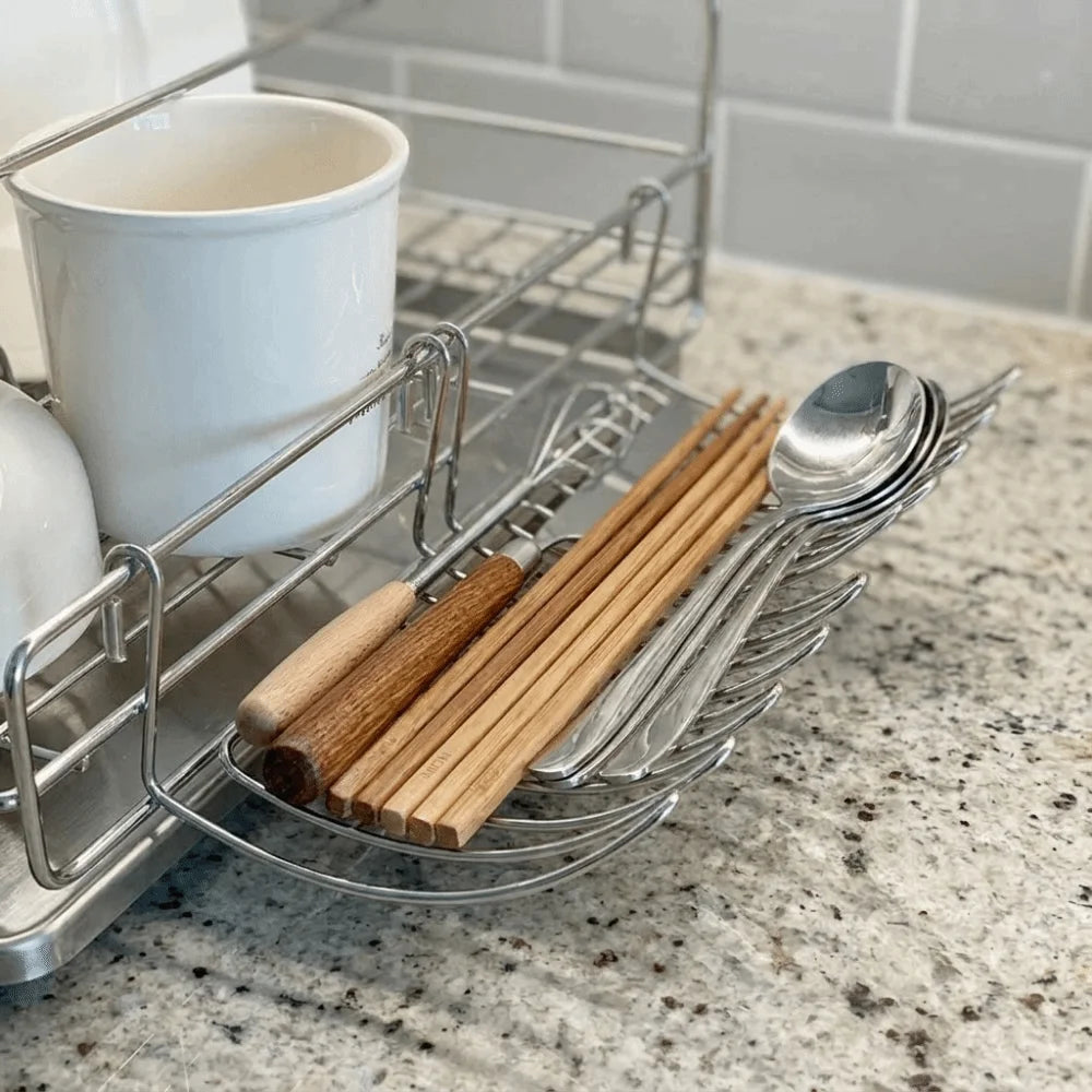 3PCS Practical Stainless Steel Small Hanging Rack Draining Wall Mounted Draining Sponge Rack Expansion Space Soap Dish Bathroom Vue