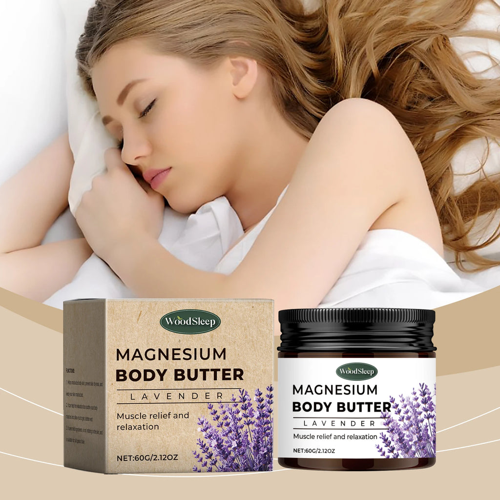Lavender Magnesium Body Butter - A Moisturizing Cream Suitable for Dry Skin, Emitting a Relaxing Fragrance, Mild and Non-Greasy Vue