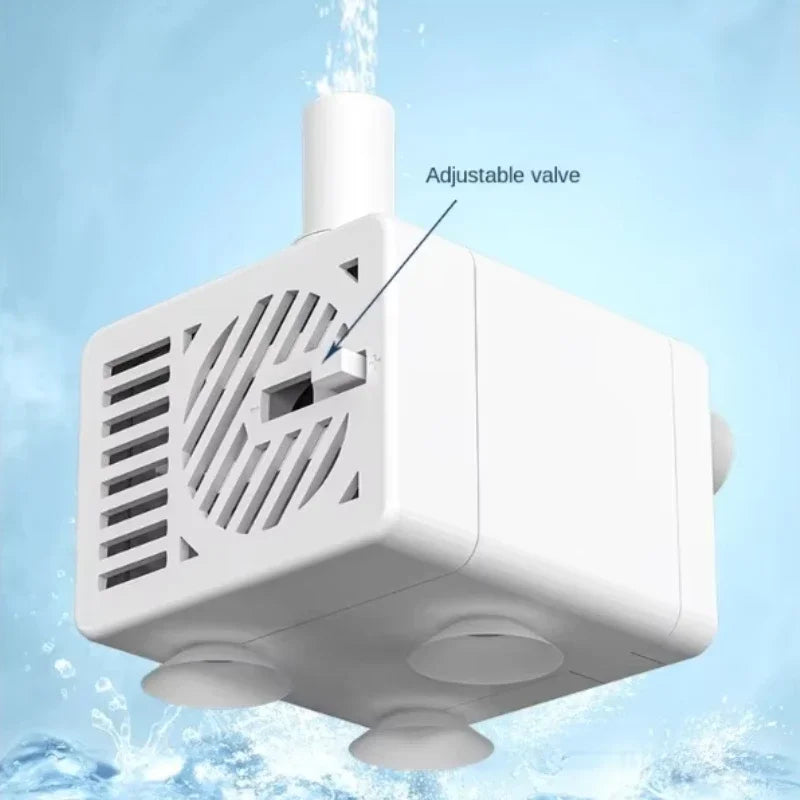 USB Ultra-Quiet Submersible Pump Fish Tank Pump Pet Drinking Water Fountain Low Water Power Off DC Filter Pump Garden Fountain Vue