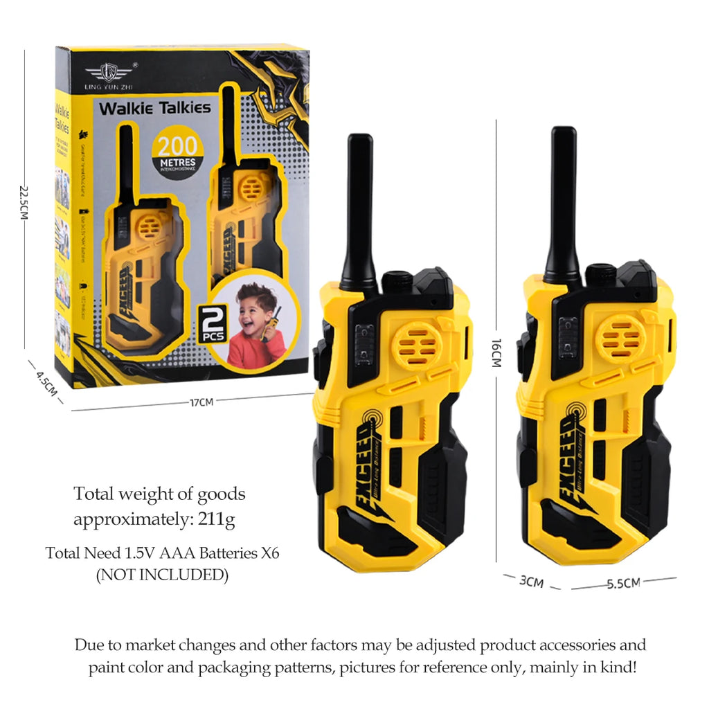 Walkie Talkies, 2 Pcs Long Range Talkies Toys for Kids Channels 2 Way Radio Toy with Light, for Outdoor Sports Camping Climbing Vue